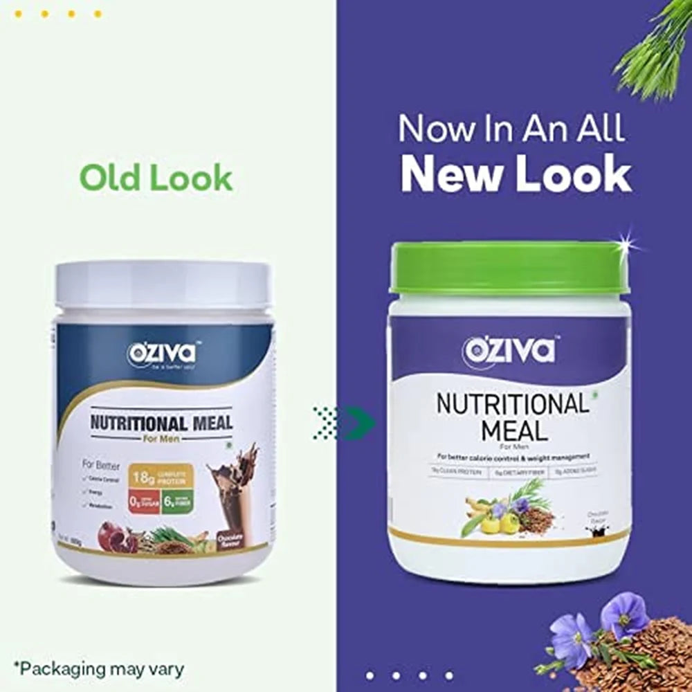 OZiva Nutritional Meal For Men -16 Servings- 500 gm