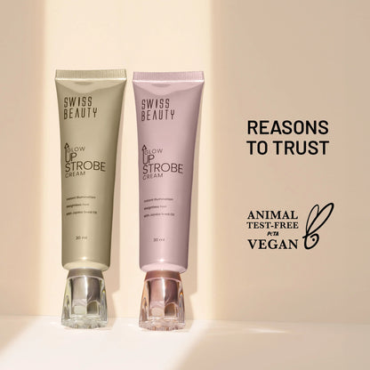 Swiss Beauty Glow Up Strobe Cream, Dewy Radiance, Versatile Use With Jojoba Oil - 1 Pink Twilight - 30 ml