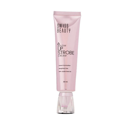 Swiss Beauty Glow Up Strobe Cream, Dewy Radiance, Versatile Use With Jojoba Oil - 1 Pink Twilight - 30 ml