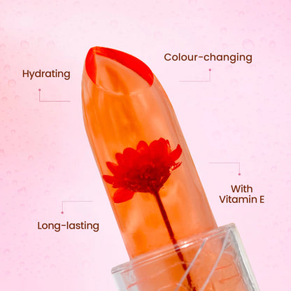 Swiss Beauty Jelly Bloom PH Lip Balm, Colour-Changing Tint, Hydrating With Vitamin E - 3.6 gm - Coral Kiss