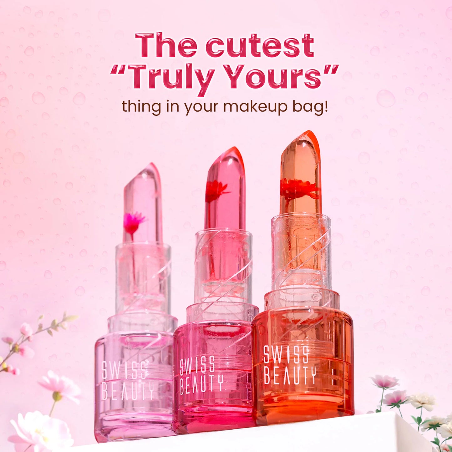Swiss Beauty Jelly Bloom PH Lip Balm, Colour-Changing Tint, Hydrating With Vitamin E - 3.6 gm - Coral Kiss