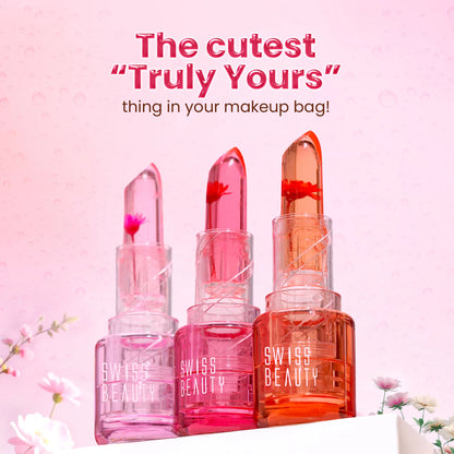 Swiss Beauty Jelly Bloom PH Lip Balm, Colour-Changing Tint, Hydrating With Vitamin E - 3.6 gm - Coral Kiss
