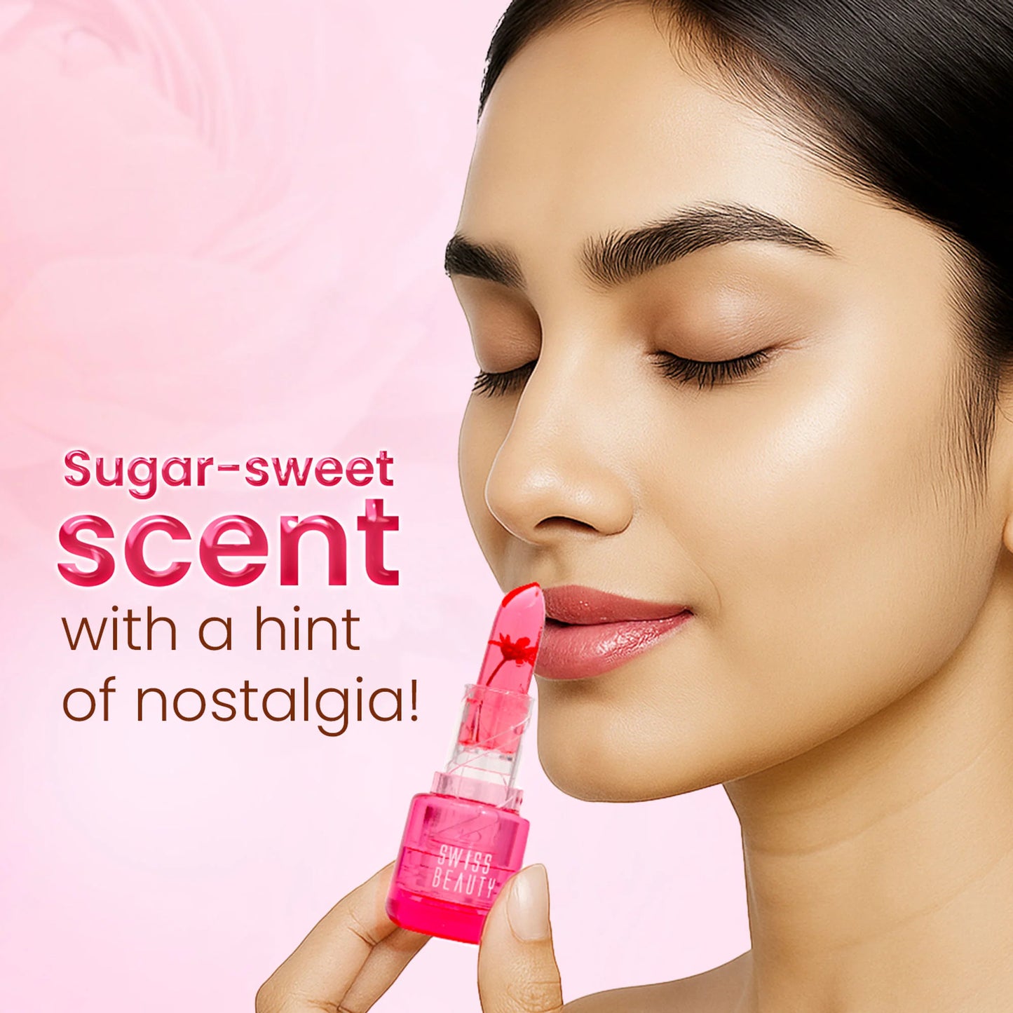Swiss Beauty Jelly Bloom PH Lip Balm, Colour-Changing Tint, Hydrating With Vitamin E - 3.6 gm - Coral Kiss