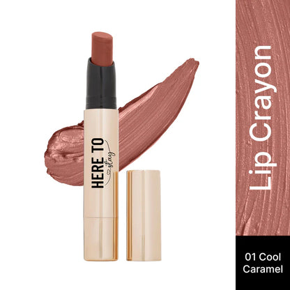 Swiss Beauty Select Here To Stay Lip Crayon Velvety-Matte Finish , 12-Hour Stay - 1 Cool Caramel - 2.5 gm