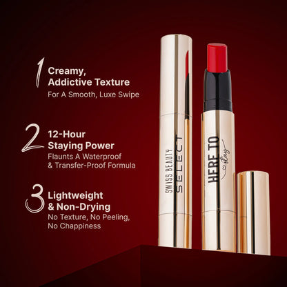 Swiss Beauty Select Here To Stay Lip Crayon Velvety-Matte Finish , 12-Hour Stay - 1 Cool Caramel - 2.5 gm