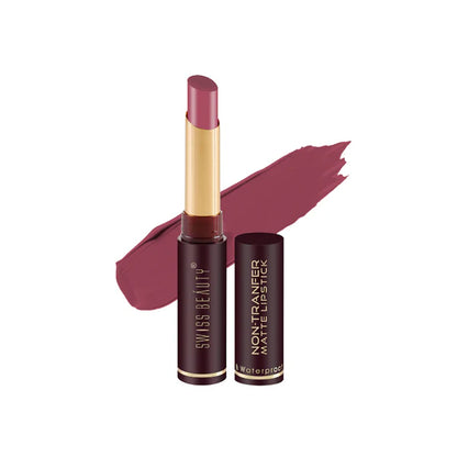 Swiss Beauty Non-Transfer Matte Lipstick - 7 Mauve Blush - 2 gm