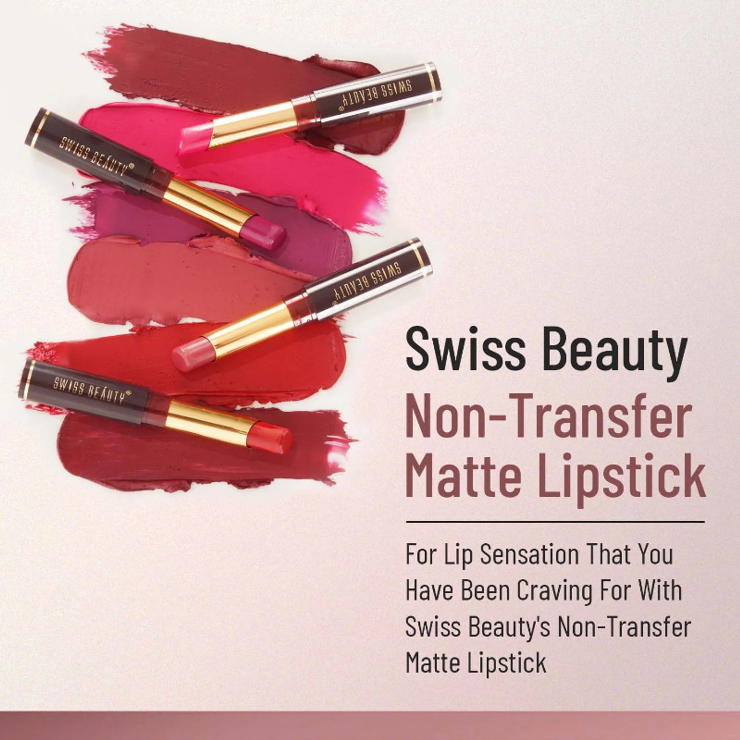 Swiss Beauty Non-Transfer Matte Lipstick - 7 Mauve Blush - 2 gm