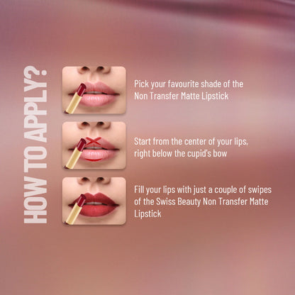 Swiss Beauty Non-Transfer Matte Lipstick - 7 Mauve Blush - 2 gm