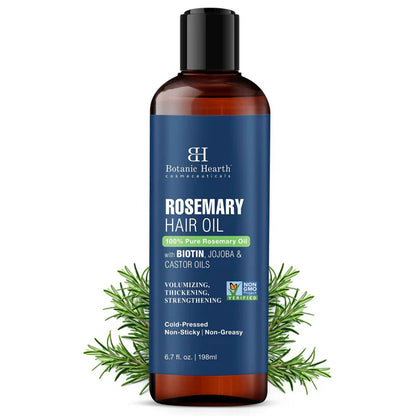 Botanic Hearth 100% Pure Rosemary Oil For Hair Growth, Controls Hair Fall, Promotes New Hair Growth - 198 ml
