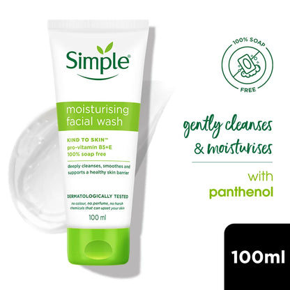 Simple Moisturising Facial Wash, 100ml