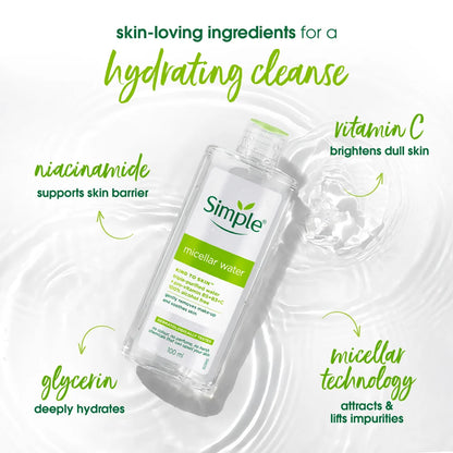 Simple Kind To Skin Micellar Cleansing Water, 100ml