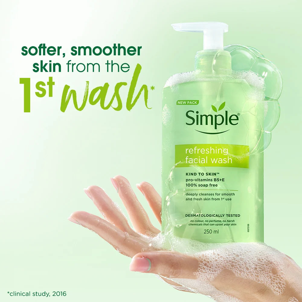 Simple Kind to Skin Refreshing Facial Wash, 250ml