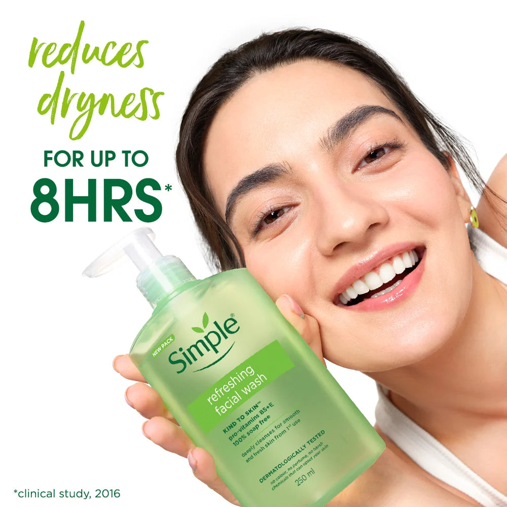 Simple Kind to Skin Refreshing Facial Wash, 250ml