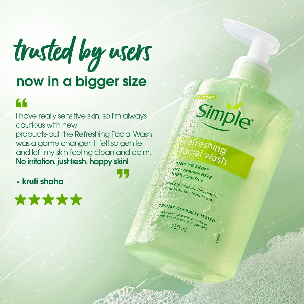 Simple Kind to Skin Refreshing Facial Wash, 250ml