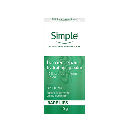 Simple Repair+ Active Barrier Care Lip Balm – Bare, 10g