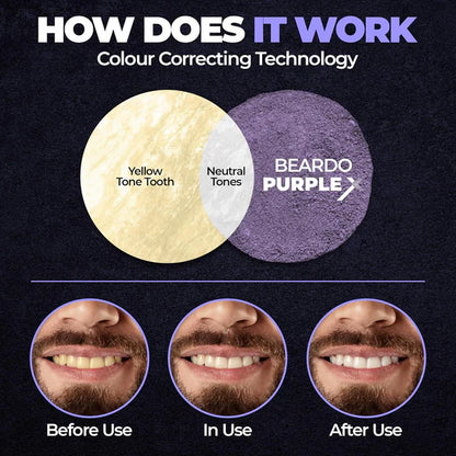 Beardo Purple X Teeth Whitening Powder - 50 gm