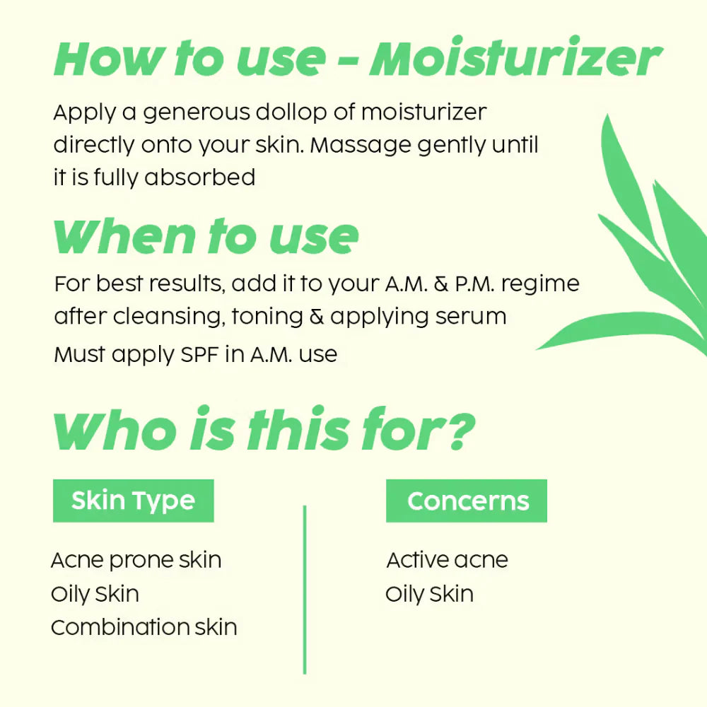 PLIX The Plant Fix 2% Acne Buster Moisturizer & Salicylic Acid Sunscreen SPF50+ PA+++, Reduce Acne, Pimple Marks - combo