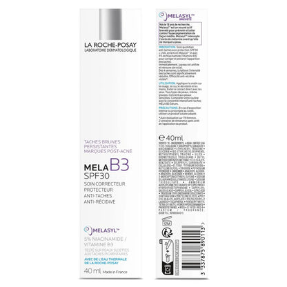 La Roche-Posay Mela B3 SPF30, Anti-Dark Spots Moisturiser & Broad-Spectrum Sunscreen with Melasyl - 40 ml