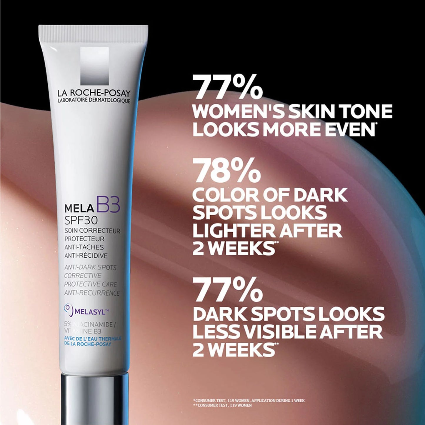 La Roche-Posay Mela B3 SPF30, Anti-Dark Spots Moisturiser & Broad-Spectrum Sunscreen with Melasyl - 40 ml