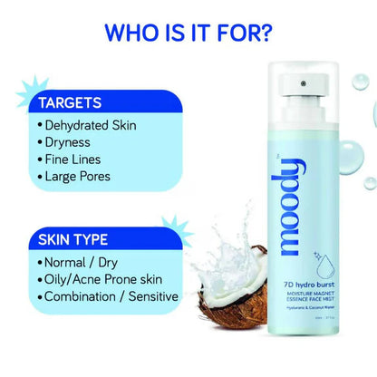 Moody 7D Hydro Burst Moisture Magnet Essence Face Mist - 110 ml
