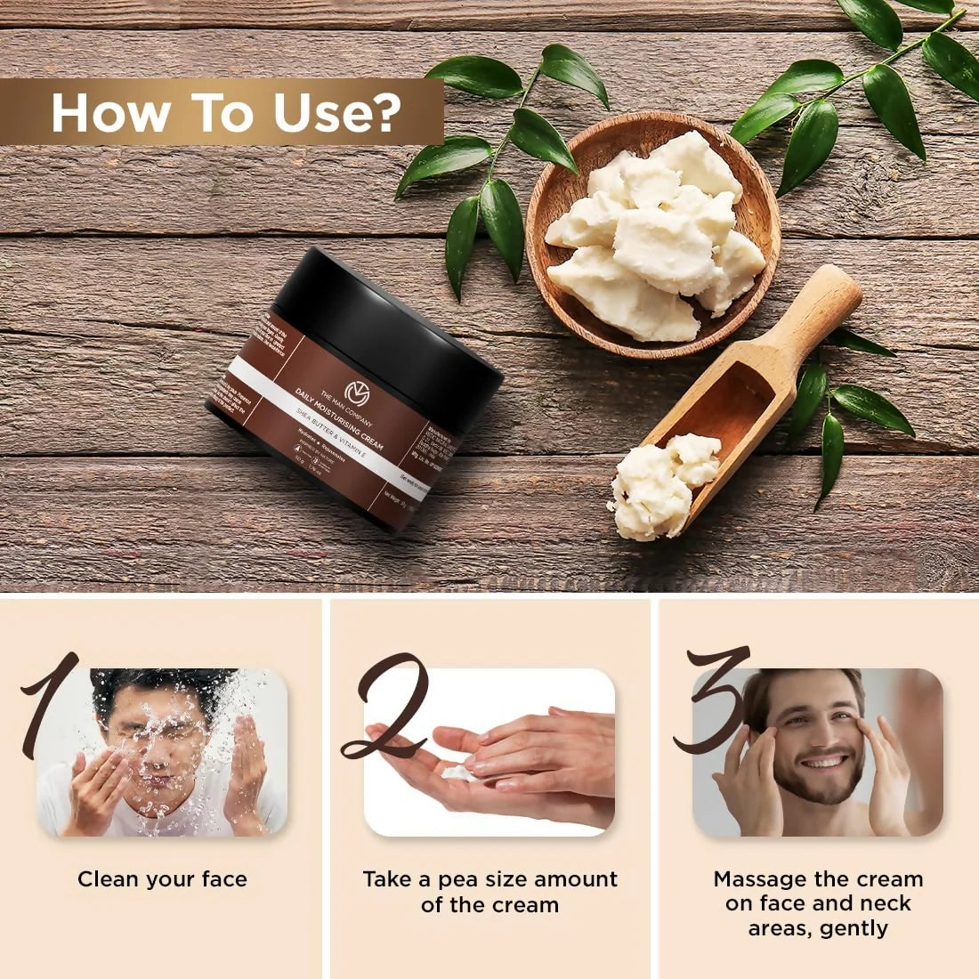 The Man Company Non-Sticky Daily Moisturizing Cream For Dry Skin - 50 gm