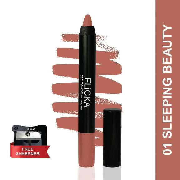 FLiCKA Lasting Lipsence Crayon Lipstick 01 Sleeping Beauty - 10 gm