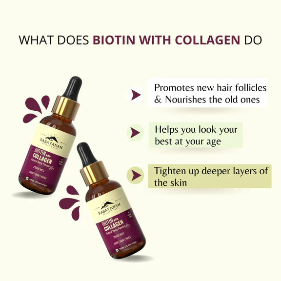 Rasayanam Liquid Biotin & Collagen for Hair Growth - 50 ml