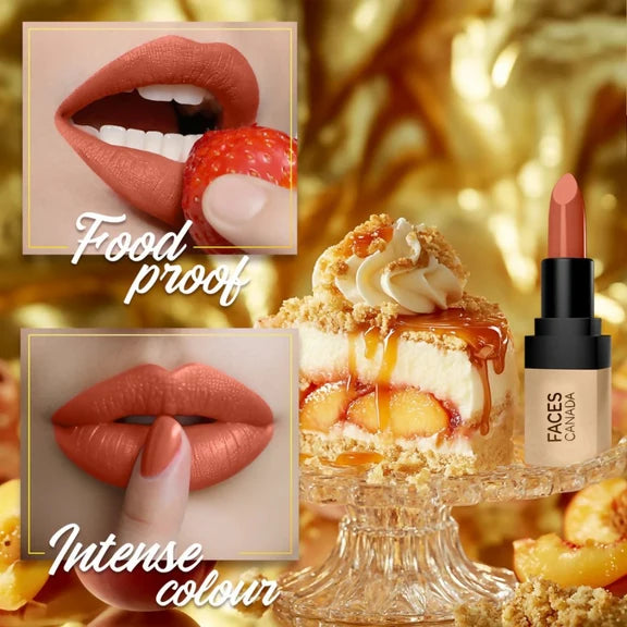 Faces Canada Comfy Matte Velvet Touch Lipstick - Peach Cobbler 07 - 4.2 gm
