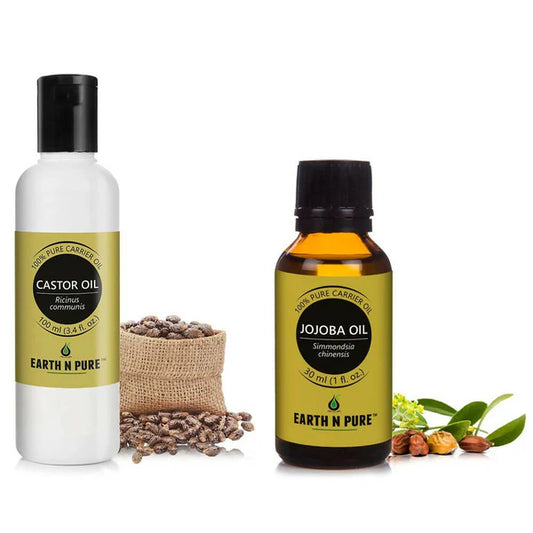 Earth N Pure Essential Oils (Jojoba & Castor) Combo - Combo