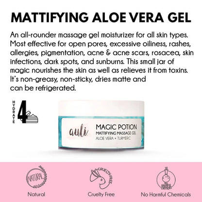Auli Magic Potion Mattifying Massage Gel - 60 gm
