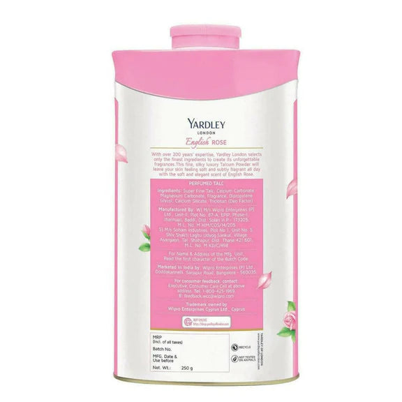 Yardley London English Rose Perfumed Talc Powder For Women - 250 gm