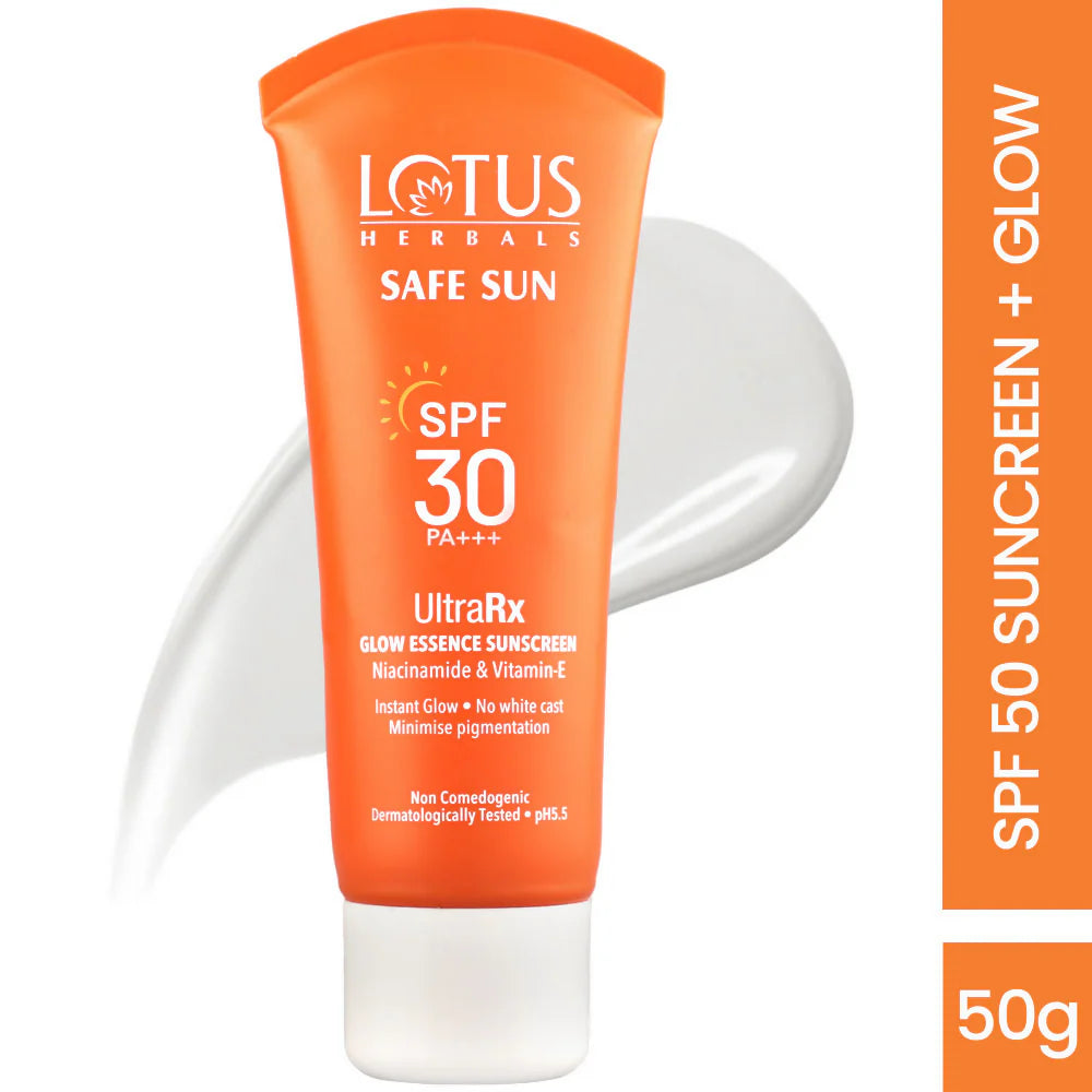 Lotus Herbals Safesun Ultrarx Glow Essence Sunscreen SPF 30 PA++++ - 50 gm