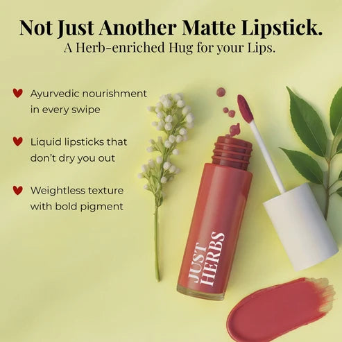 Herb Enriched Matte Liquid Lipstick Kit- Set of 5
