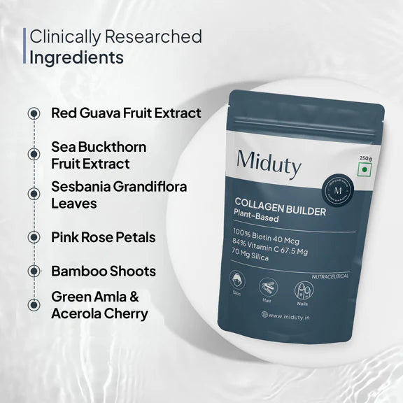 Miduty by Palak Notes Organic Plant Based Collagen - 250 gm