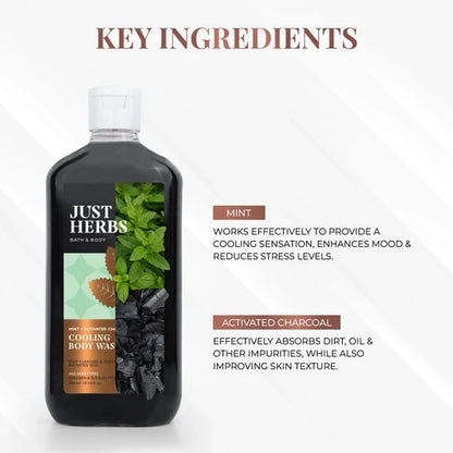 Mint Cooling Body Wash with Activated Charcoal