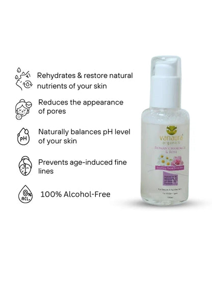 Roman Chamomile and Rose Soothing facial toner mist-100ml
