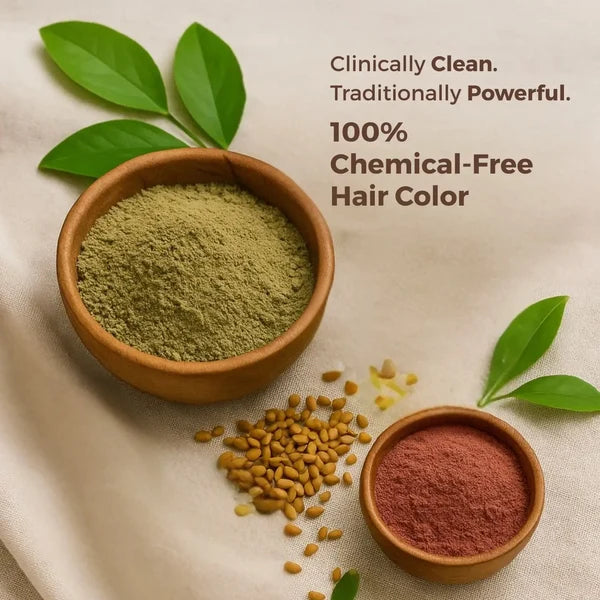Hair Colour Kit - Herbal Hair Dye with Premium grade ingredients for Long-lasting Black Colour