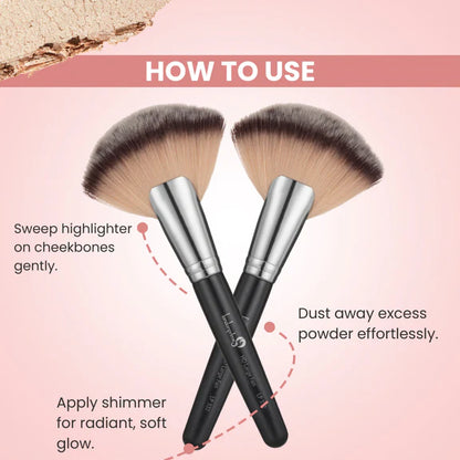 London Prime Hd Large Fan Brush - LP332 ( Formerly London Pride Cosmetics ) - 1 pcs