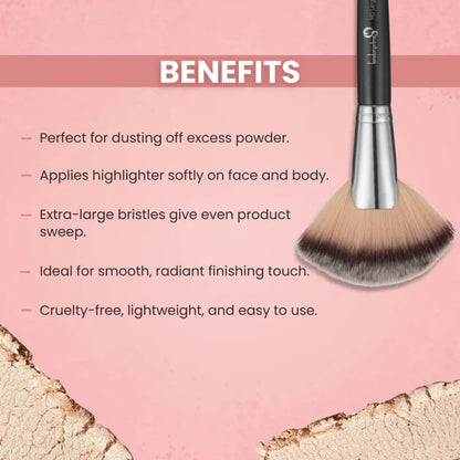London Prime Hd Large Fan Brush - LP332 ( Formerly London Pride Cosmetics ) - 1 pcs