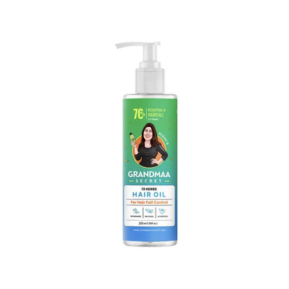 Nidhi's Grandmaa Secret 13 Herbs Hair Oil Handmade Natural Hair Oil With Coconut Oil, Curry Leaves & More Hair Fall Control Oil For Dry Damaged Hair - 100 ml
