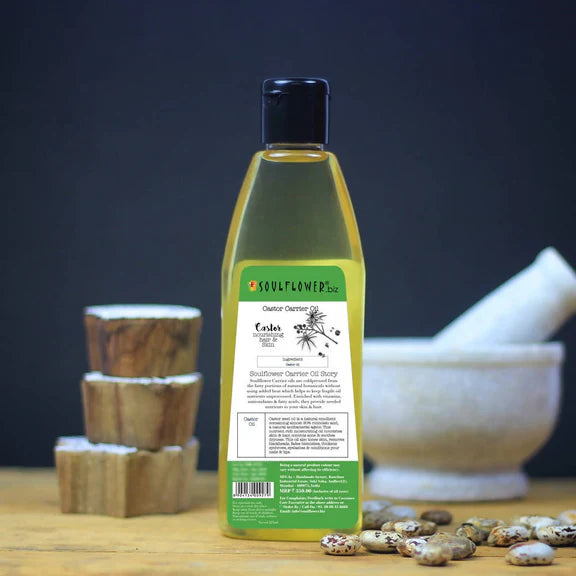 Soulflower Coldpressed Castor Carrier Oil Pure & Natural - 225 ml