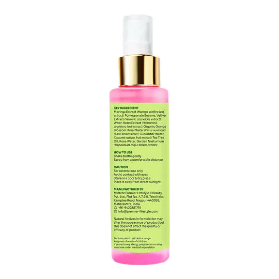 Vedic Valley Face Mist & Toner With Blue Light Filters Moringa & Vetiver - 100 ml
