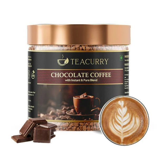 Teacurry Cocoa Instant Coffee Powder - Arabica Freeze Dried Coffee for Instant Hot & Cold Coffee - 50 gm