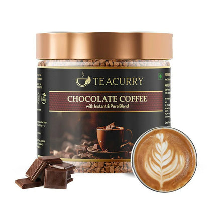 Teacurry Cocoa Instant Coffee Powder - Arabica Freeze Dried Coffee for Instant Hot & Cold Coffee - 50 gm