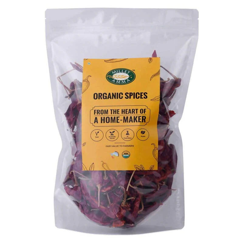 Millet Amma Organic Guntur Red Chilli Whole