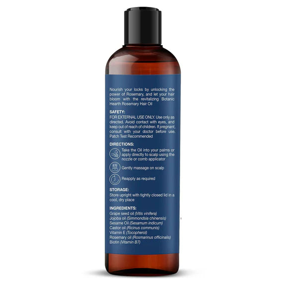 Botanic Hearth 100% Pure Rosemary Oil For Hair Growth, Controls Hair Fall, Promotes New Hair Growth - 198 ml
