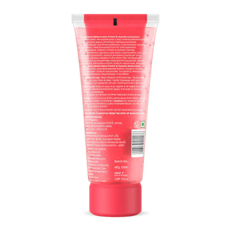 Plix Watermelon SPF PA++++ 50 Protect & Hydrate 2 In 1 Moisturizer + Sunscreen - 50 gm