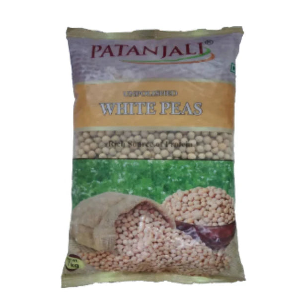 Patanjali Unpolished White Peas - 500 gm