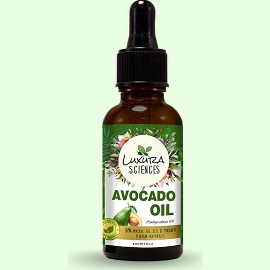 Luxura Sciences Avocado Oil - Deep Tissue Moisturizer for Hair Face & Skin - 15 ml