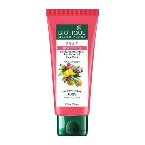Biotique Advanced Ayurveda Fruit Brightening Depigmentation & Tan Removal Face Pack